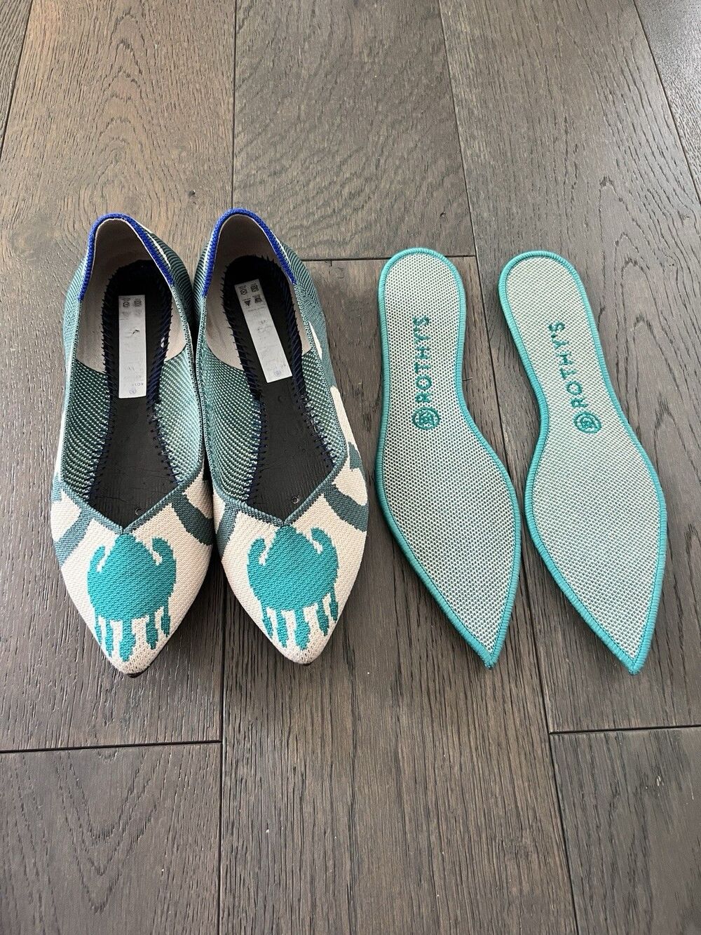 ROTHY’S The Point Shoes Print Moroccan Ikat Women’s Textile Size 9 - Picture 7 of 10